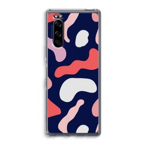 Memphis Shapes Pink: Sony Xperia 5 Transparant Hoesje