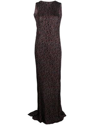 VITELLI robe longue à détails drapés - Noir