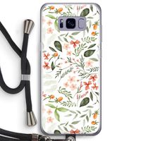Sweet little flowers: Samsung Galaxy S8 Plus Transparant Hoesje met koord