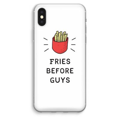 Fries before guys: iPhone XS Max Transparant Hoesje