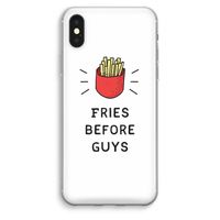 Fries before guys: iPhone XS Max Transparant Hoesje