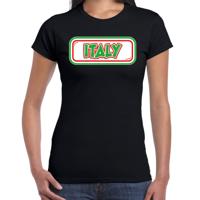 Verkleed T-shirt voor dames - Italie - zwart - supporter - themafeest