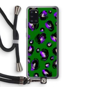 Green Cheetah: Samsung Galaxy A31 Transparant Hoesje met koord