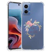 Motorola Moto G34 Stevig | Bumper Hoesje | Boho Text