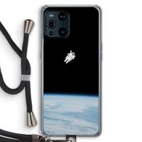 Alone in Space: Oppo Find X3 Pro Transparant Hoesje met koord