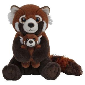 Nature Planet Pluche Rode Panda familie - knuffels - 22 cm - bosdieren knuffel