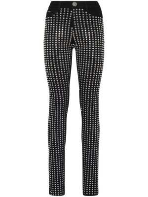 Philipp Plein jean skinny à ornements en cristal - Noir