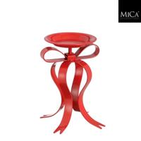 Mica Decorations Kandelaar Strik 17x14x20 cm Rood Mica Decorations Kandelaar Strik 17x14x20 cm Rood