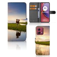 Motorola Moto G84 | Telefoonhoesje | Met pasjeshouder | Koe