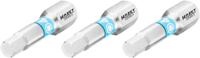 HAZET Bit 2204N-4/3 · 1/4 inch (6,3 mm) zeskant massief · Binnen-zeskant-profiel · 3-delig · SW 4 mm