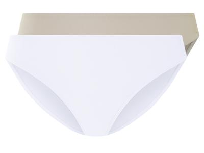 esmara 2 Dames onderbroeken (Beige/wit, S (36/38))