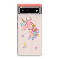 Roze eenhoorn: Google Pixel 6 Transparant Hoesje