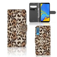 Samsung Galaxy A7 (2018) | Telefoonhoesje | Met pasjeshouder | Leopard