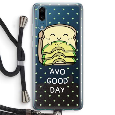 Avo Good Day: Huawei P20 Transparant Hoesje met koord