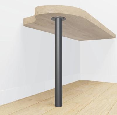 Tafelpoot RVS rond Ø80 mm - per meter