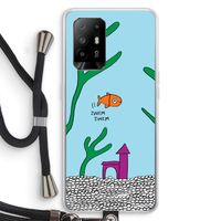 Aquarium: Oppo A94 5G Transparant Hoesje met koord Aquarium: Oppo A94 5G Transparant Hoesje met koord