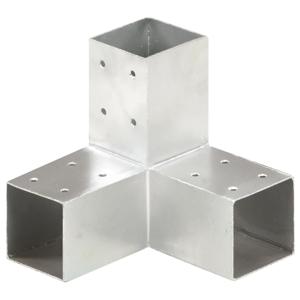 VidaXL Paalverbinding y-vorm 71x71 mm gegalvaniseerd metaal
