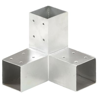 VidaXL Paalverbinding y-vorm 71x71 mm gegalvaniseerd metaal