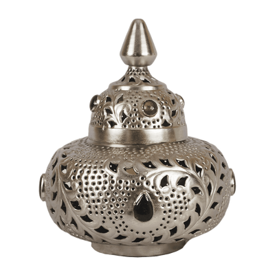 Oosterse Tafellamp Marrakech 32 cm 1 Lichts Met Grijze Stenen