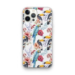 Bloemen tukan: iPhone 12 Pro Max Transparant Hoesje