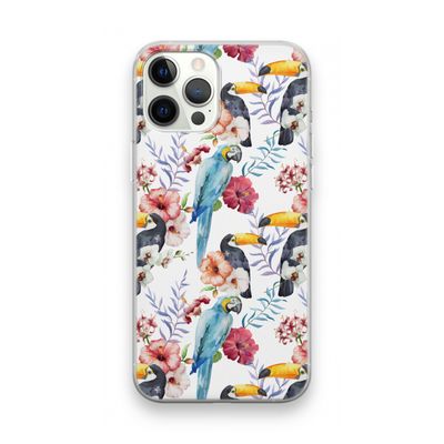 Bloemen tukan: iPhone 12 Pro Max Transparant Hoesje