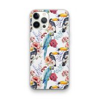 Bloemen tukan: iPhone 12 Pro Max Transparant Hoesje