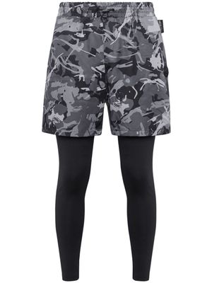 Plein Sport short à imprimé camouflage - Noir