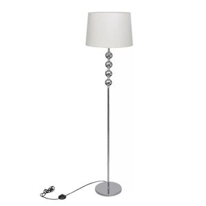 Vloerlamp met hoog standaard en 4 ballen wit