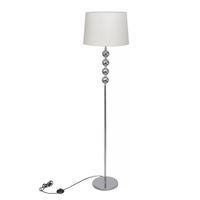 Vloerlamp met hoog standaard en 4 ballen wit - thumbnail