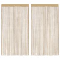 VidaXL Draadgordijnen 140x250 cm beige 2 st
