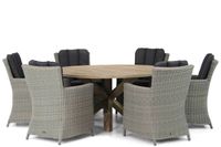 Garden Collections Venerdi/Sand City 160 cm rond dining tuinset 7-delig