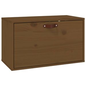 The Living Store Wandkast Grenenhout - Honingbruin - 60x30x35 cm