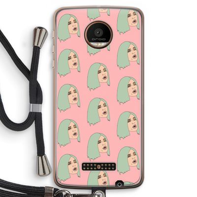 King Kylie: Motorola Moto Z Force Transparant Hoesje met koord