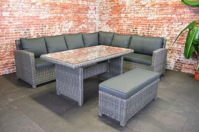 Wicker high dining cornerset Leonardo- - Wicker- Sens-Line