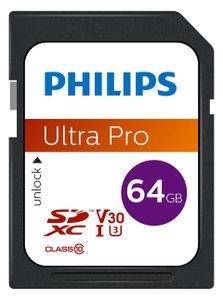 Philips FM64SD65B - SDXC kaart 64GB - Class 10 - UHS-I U3