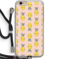 Ananas: iPhone 6 PLUS / 6S PLUS Transparant Hoesje met koord