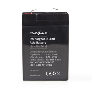 Nedis Oplaadbare Loodaccu | Lead-Acid | 6 V | 4000 mAh | 1 stuks - BALA40006V BALA40006V