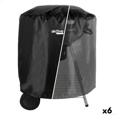 Beschermhoes voor barbecue Aktive Zwart 6 Stuks 69,5 x 67 x 69,5 cm