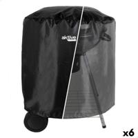 Beschermhoes voor barbecue Aktive Zwart 6 Stuks 69,5 x 67 x 69,5 cm