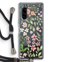 Botanical sweet flower heaven: Sony Xperia 5 Transparant Hoesje met koord