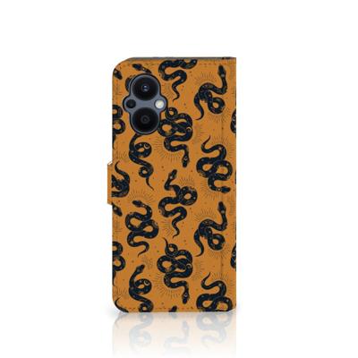 Telefoonhoesje | Met pasjeshouder | voor OPPO Reno 8 Lite | OnePlus Nord N20 Snakes