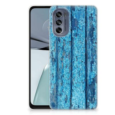 Motorola Moto G62 5G | Bumper Hoesje | Wood Blue