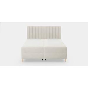 by fonQ Pazara Boxspring met Opbergruimte 160 x 200 cm - Crème / Zwart