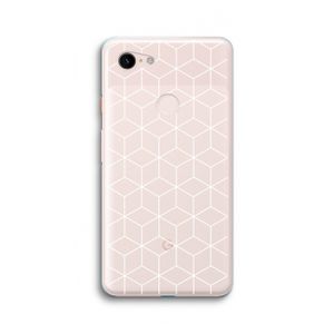 Zwart-witte kubussen: Google Pixel 3 XL Transparant Hoesje