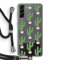 Cactus Lover: Samsung Galaxy S21 Plus Transparant Hoesje met koord