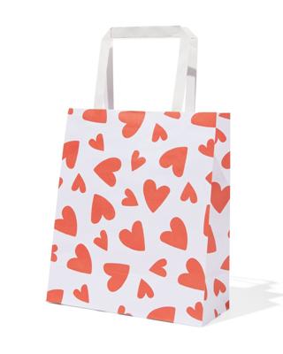 HEMA Cadeautasjes Papier 21x18x8 Hartjes - 6 Stuks