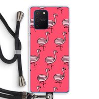 Flamingo: Samsung Galaxy Note 10 Lite Transparant Hoesje met koord
