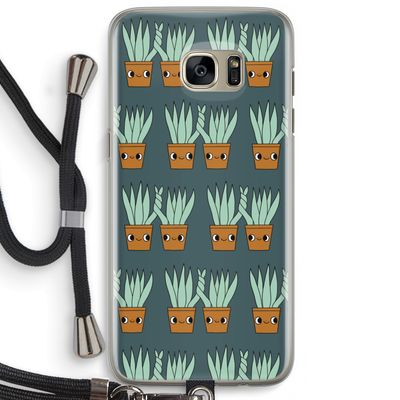 Sansevieria: Samsung Galaxy S7 Edge Transparant Hoesje met koord