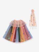 Regenboogkostuum met pailletten KONGES SLOJD zandbeige