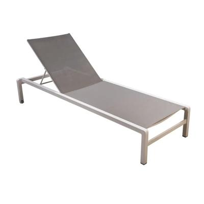 Hokan lounger aluminium white/light grey textilene Yoi - Yoi